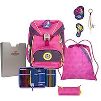 DerDieDas ErgoFlex Exklusiv Superflash Pink Mermaid Schulrucks. Set