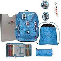 DerDieDas ErgoFlex Light Superflash Schulranzen Set Blue Ice