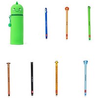 Legami 2-in-1 Federmäppchen Dino Silikon + löschbare Stifte
