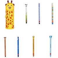 Legami 2-in-1 Federmäppchen Giraffe Silikon + löschbare Stifte