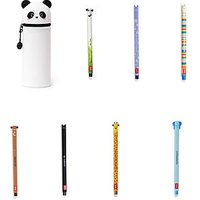 Legami 2-in-1 Federmäppchen Panda Silikon + löschbare Stifte