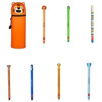 Legami 2-in-1 Federmäppchen Tiger Silikon + löschbare Stifte